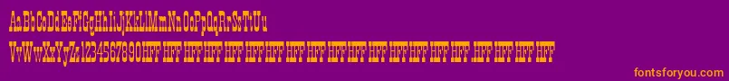 HFF Xmas Hoedown Font – Orange Fonts on Purple Background
