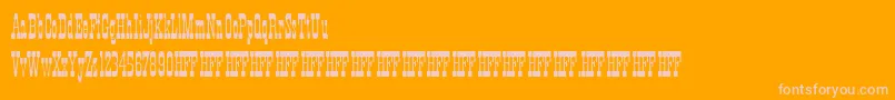 HFF Xmas Hoedown Font – Pink Fonts on Orange Background