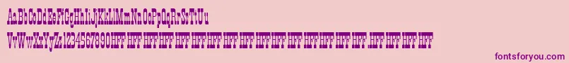 HFF Xmas Hoedown Font – Purple Fonts on Pink Background