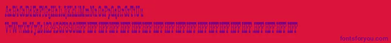 フォントHFF Xmas Hoedown – 赤い背景に紫のフォント