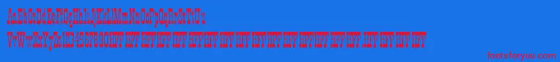 HFF Xmas Hoedown Font – Red Fonts on Blue Background