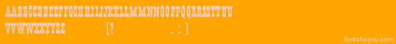 HFF Young Wanna Plain-Schriftart – Rosa Schriften auf orangefarbenem Hintergrund