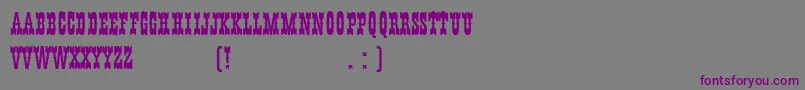 Шрифт HFF Young Wanna Plain – фиолетовые шрифты на сером фоне