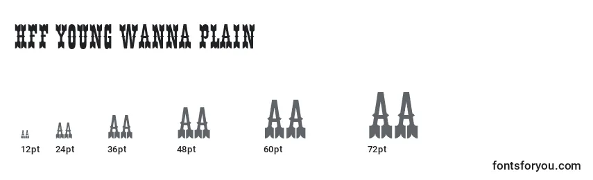 HFF Young Wanna Plain Font Sizes