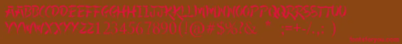 AllYoko Font – Red Fonts on Brown Background