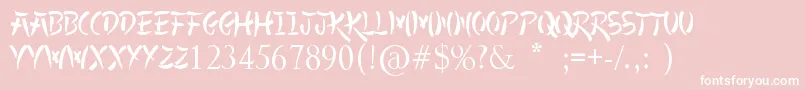 AllYoko Font – White Fonts on Pink Background