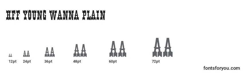 HFF Young Wanna Plain (129600) Font Sizes