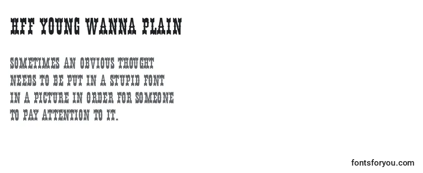Schriftart HFF Young Wanna Plain (129600)