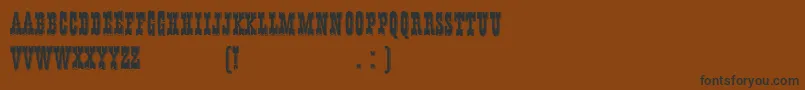HFF Young Wanna Font – Black Fonts on Brown Background