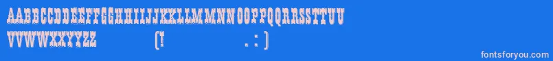 Шрифт HFF Young Wanna – розовые шрифты на синем фоне