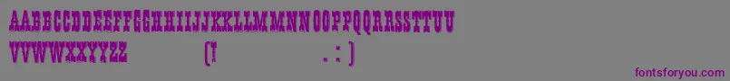 Шрифт HFF Young Wanna – фиолетовые шрифты на сером фоне