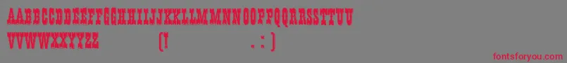 HFF Young Wanna Font – Red Fonts on Gray Background