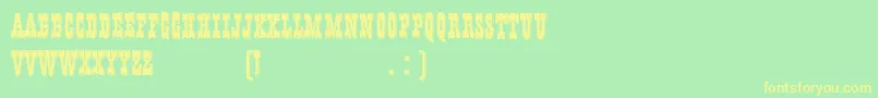 HFF Young Wanna Font – Yellow Fonts on Green Background