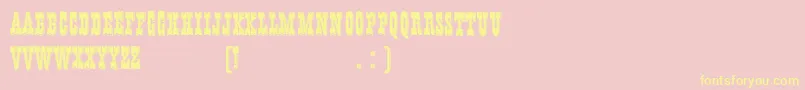 HFF Young Wanna Font – Yellow Fonts on Pink Background