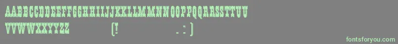 HFF Young Wanna Font – Green Fonts on Gray Background