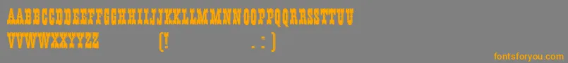 HFF Young Wanna Font – Orange Fonts on Gray Background