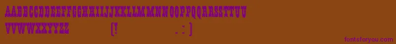 HFF Young Wanna Font – Purple Fonts on Brown Background