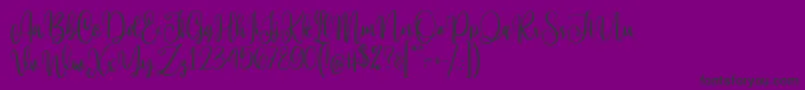 Шрифт Hi Virginia Demo – чёрные шрифты на фиолетовом фоне