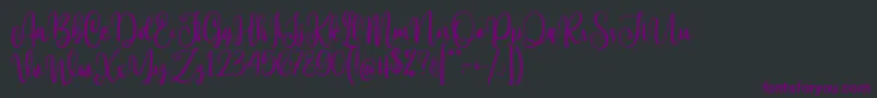 Hi Virginia Demo Font – Purple Fonts on Black Background
