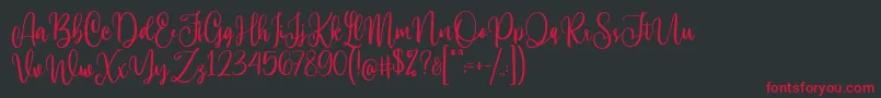 Hi Virginia Demo-Schriftart – Rote Schriften auf schwarzem Hintergrund