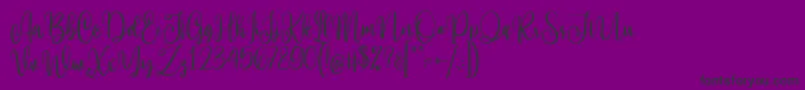 Hi Virginia Demo Font – Black Fonts on Purple Background