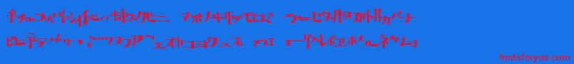 hib   Font – Red Fonts on Blue Background