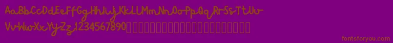 Fonte Hibernate – fontes marrons em um fundo roxo