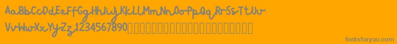 Hibernate Font – Gray Fonts on Orange Background