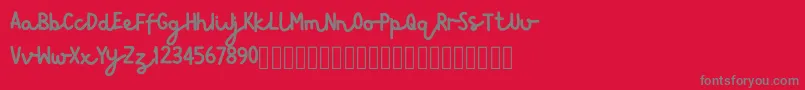 Hibernate Font – Gray Fonts on Red Background