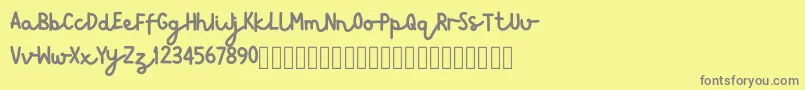 Hibernate Font – Gray Fonts on Yellow Background