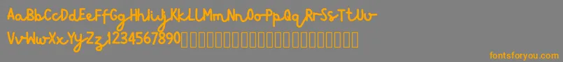 Hibernate Font – Orange Fonts on Gray Background