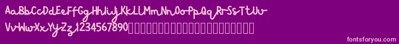 Hibernate Font – Pink Fonts on Purple Background