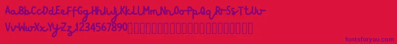 Hibernate Font – Purple Fonts on Red Background