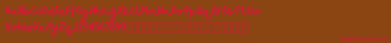 Hibernate Font – Red Fonts on Brown Background