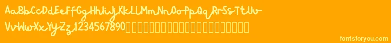 Hibernate Font – Yellow Fonts on Orange Background