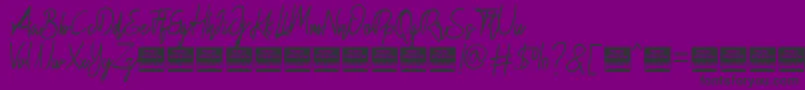 フォントHidario Demo – 紫の背景に黒い文字