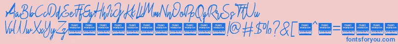 Hidario Demo Font – Blue Fonts on Pink Background