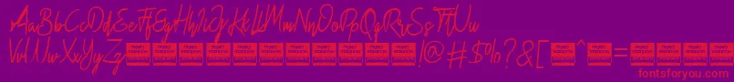 Hidario Demo Font – Red Fonts on Purple Background