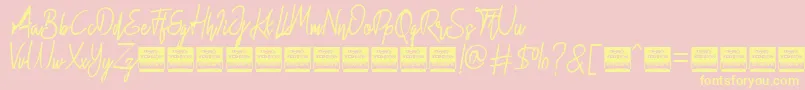 Hidario Demo Font – Yellow Fonts on Pink Background