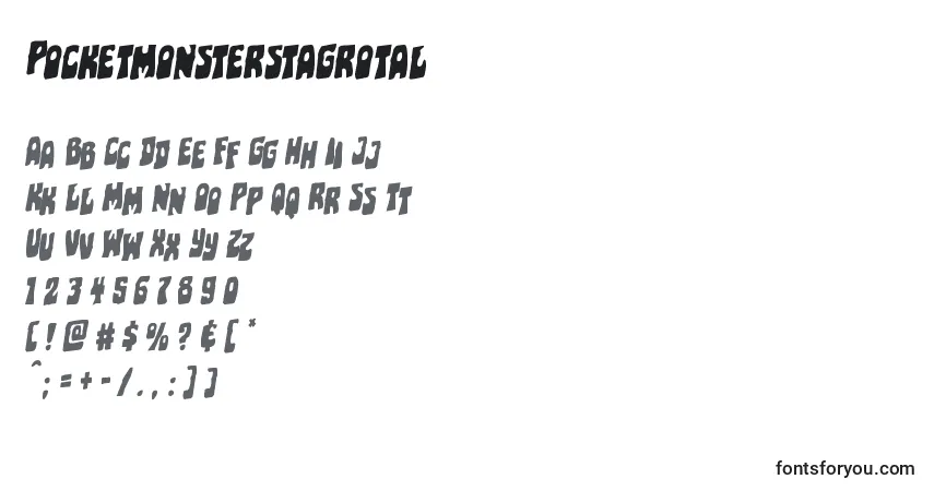 Czcionka Pocketmonsterstagrotal – alfabet, cyfry, specjalne znaki