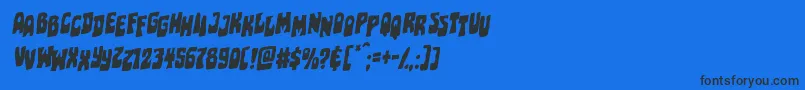 フォントPocketmonsterstagrotal – 黒い文字の青い背景