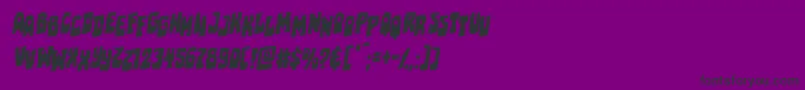フォントPocketmonsterstagrotal – 紫の背景に黒い文字