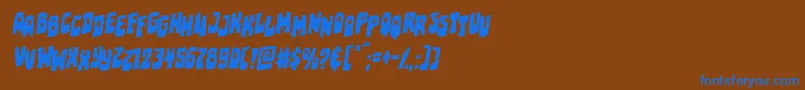 Pocketmonsterstagrotal Font – Blue Fonts on Brown Background