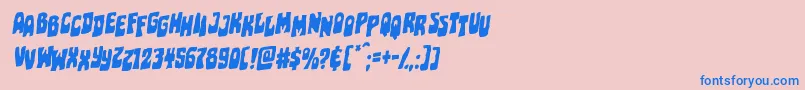 Pocketmonsterstagrotal Font – Blue Fonts on Pink Background