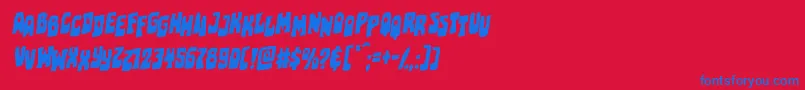 Pocketmonsterstagrotal Font – Blue Fonts on Red Background