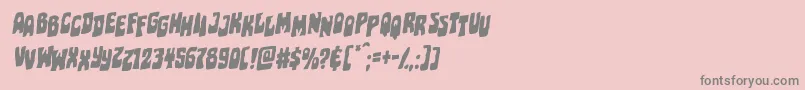 Pocketmonsterstagrotal Font – Gray Fonts on Pink Background