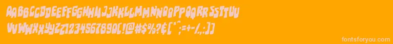 Pocketmonsterstagrotal Font – Pink Fonts on Orange Background