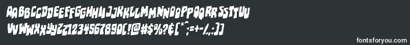 フォントPocketmonsterstagrotal – 黒い背景に白い文字