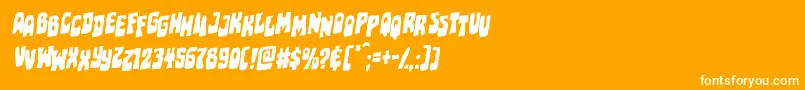 Pocketmonsterstagrotal Font – White Fonts on Orange Background