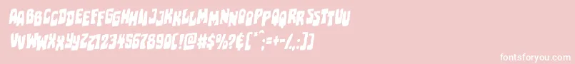 Pocketmonsterstagrotal Font – White Fonts on Pink Background